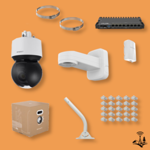 Weather Cam Site Kit (Hanwha PTZ + MikroTik VPN Router + Outdoor Mounts)